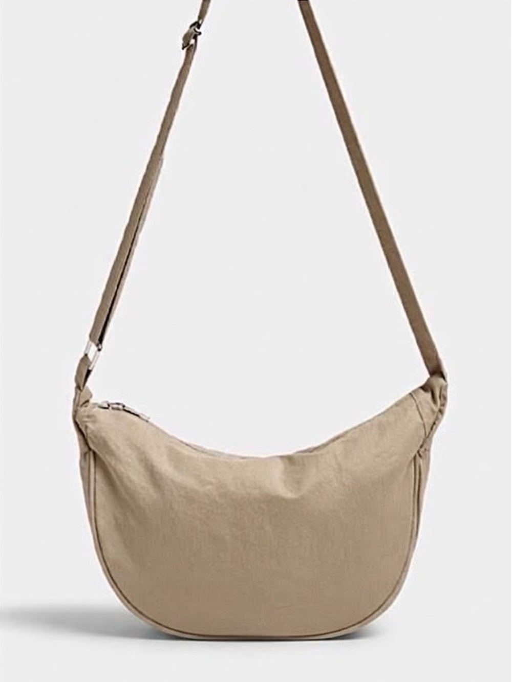 Simons Twik Womens Crossbody Bag in Khaki Beige / Taupe With Adjustable Strap